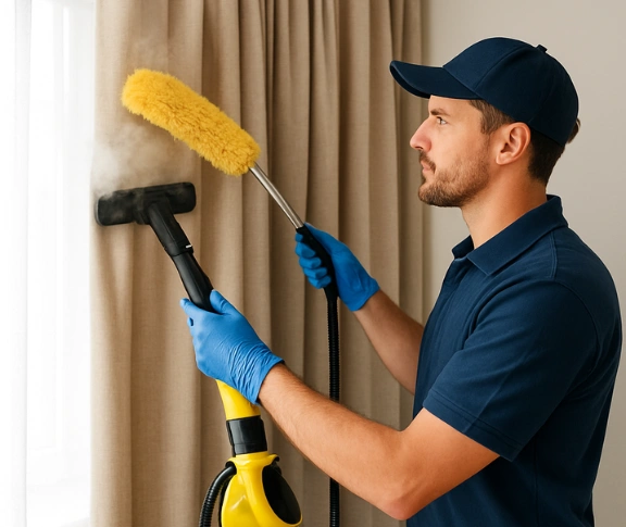 Trusted blind cleaning technician Matty Curtain Cleaning springwood QLD