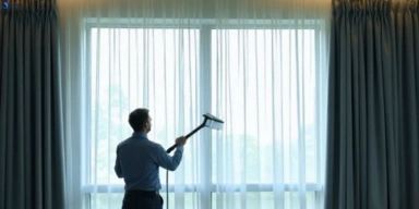 Commercial drapes cleaning service springwood hotels offices