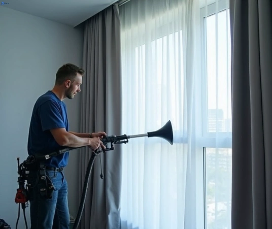Professional drapes cleaning process tools Matty Curtain Cleaning springwood