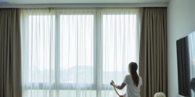 Delicate sheer drape cleaning springwood Matty Curtain Cleaning